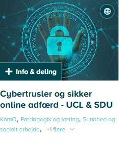 Et læringsobjekt med knappen Info og deling nederst til venstre på billedet